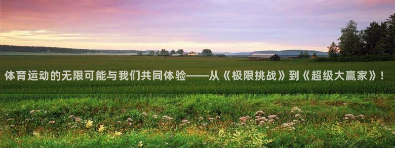 成都金熊猫体育：体育运动的无限可能与我们共同体验——从《极限挑战》到《超级大赢家》！