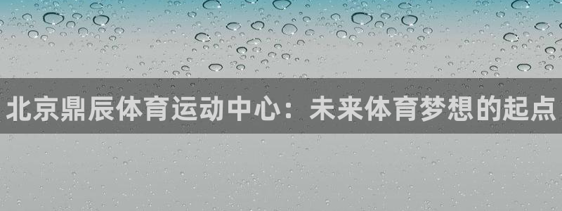 熊猫体育在线观看：北京鼎辰体育运动中心：未来体育梦想的起点