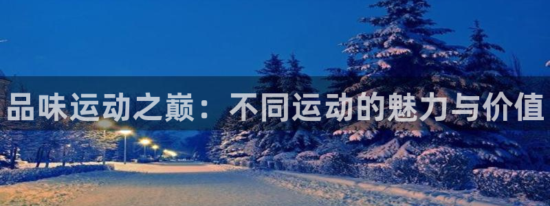 熊猫体育手机版：品味运动之巅：不同运动的魅力与价值